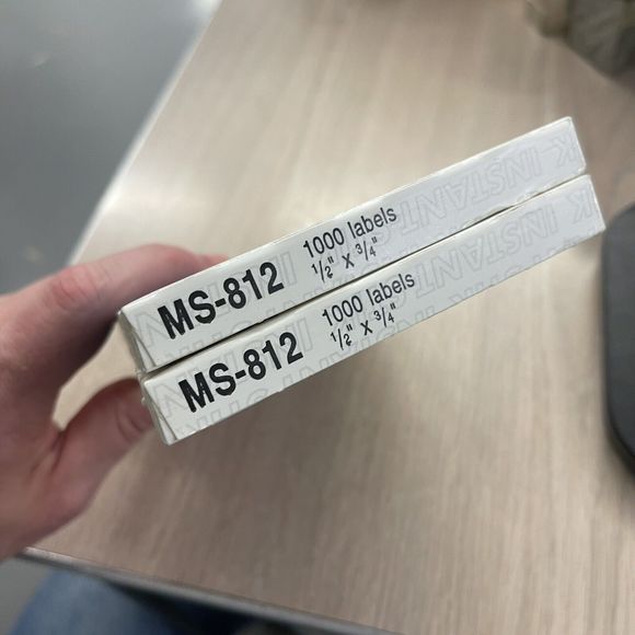 Lot Of (2) Maco MS-812 1/2 x 3/4" Labels, White, Removable, Pack of 1000 - Picture 4 of 4